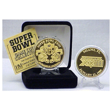 Super Bowl XXIII (23) Goldplate Flip Coin