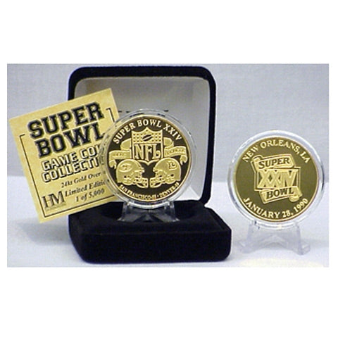 Super Bowl XXIV (24) Goldplate Flip Coin