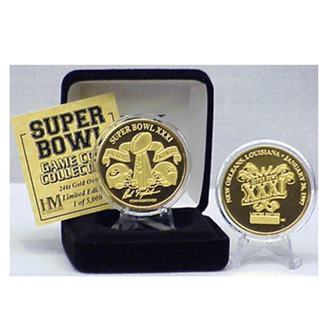 Super Bowl XXXI (31) Goldplate Flip Coin