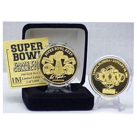 Super Bowl XXXV (35) Goldplate Flip Coin