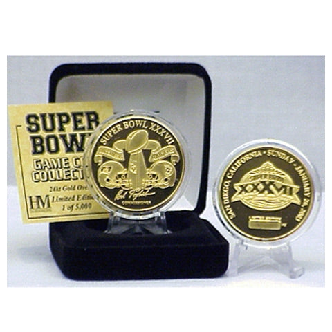 Super Bowl XXXVII (37) Goldplate Flip Coin