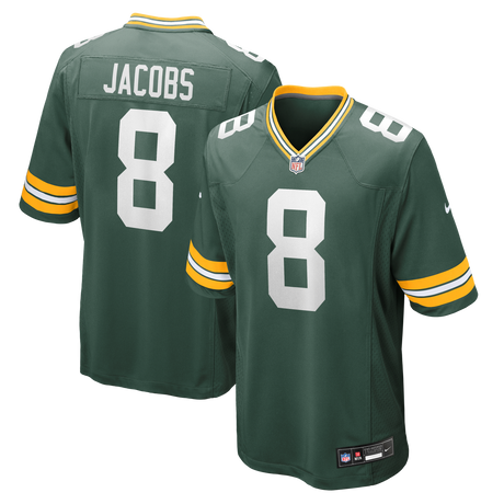 Packers Josh Jacobs Nike Men's Green Game Jersey