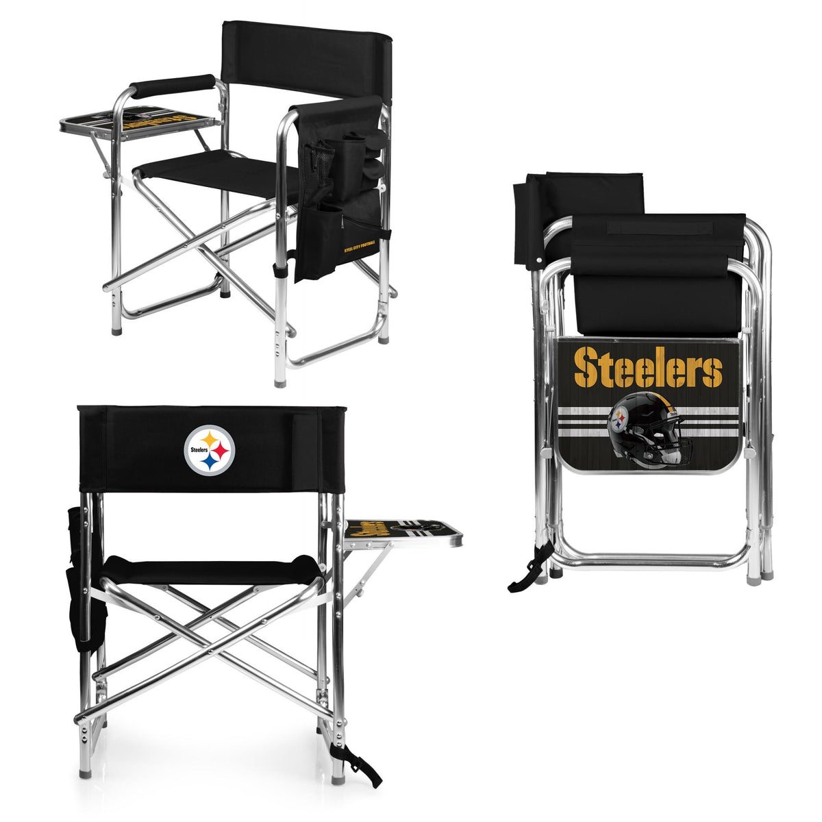 Steelers Black Sports Chair
