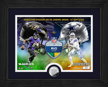 2026 NFL International Games Week 3 Ravens vs Cowboys Rio Silver Coin Photo Mint