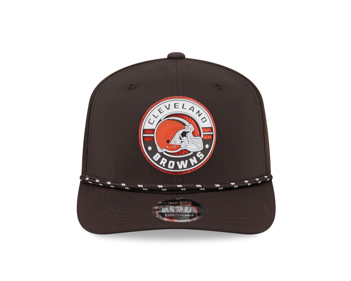 Browns 2026 New Era Men's 9SEVENTY Stretch Snap Two-Tone Hat Pro Football Hall of Fame