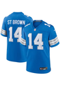 Lions Amon-Ra St. Brown Nike Men's Blue Game Jersey