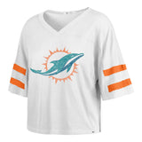 Dolphins Women's '47 Double Header PR Scout Cropped T-Shirt