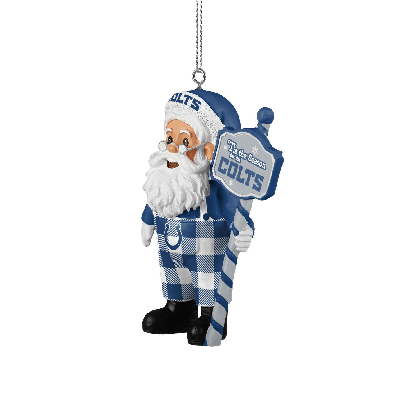 Colts Santa Overalls Ornament