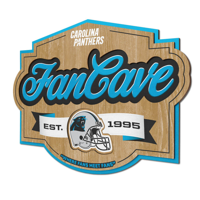 Panthers 3D Fan Cave Wall Sign