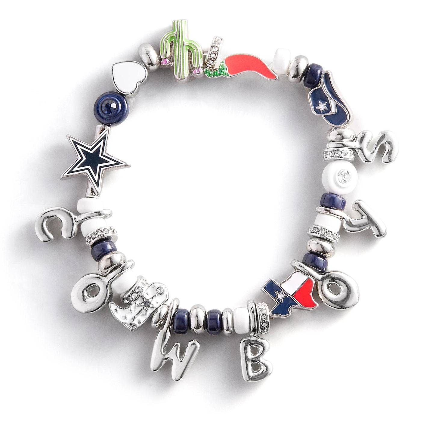 Cowboys Motif Beaded Bracelet