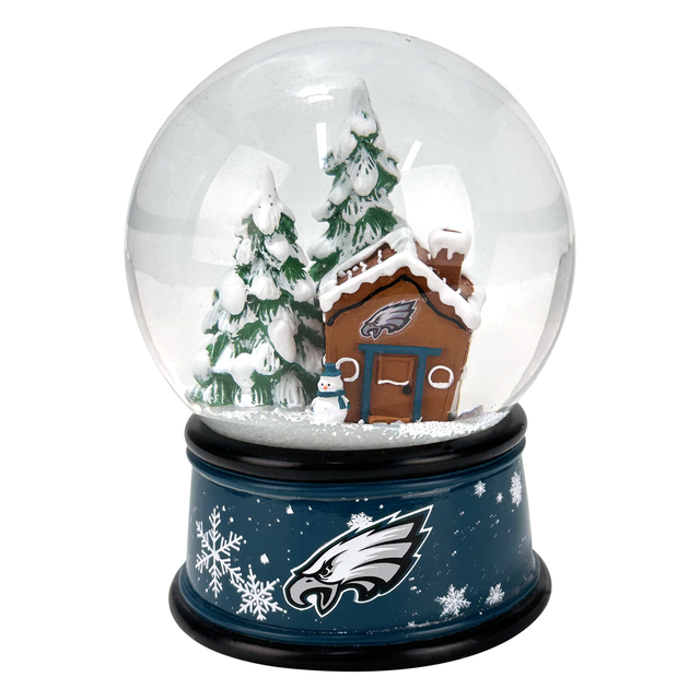 Eagles Gingerbread House Snow Globe