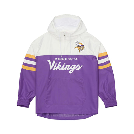 Vikings 2026 Mitchell & Ness Men's Head Coach Lightweight Anorak Windbreaker Pro Football Hall of Fame