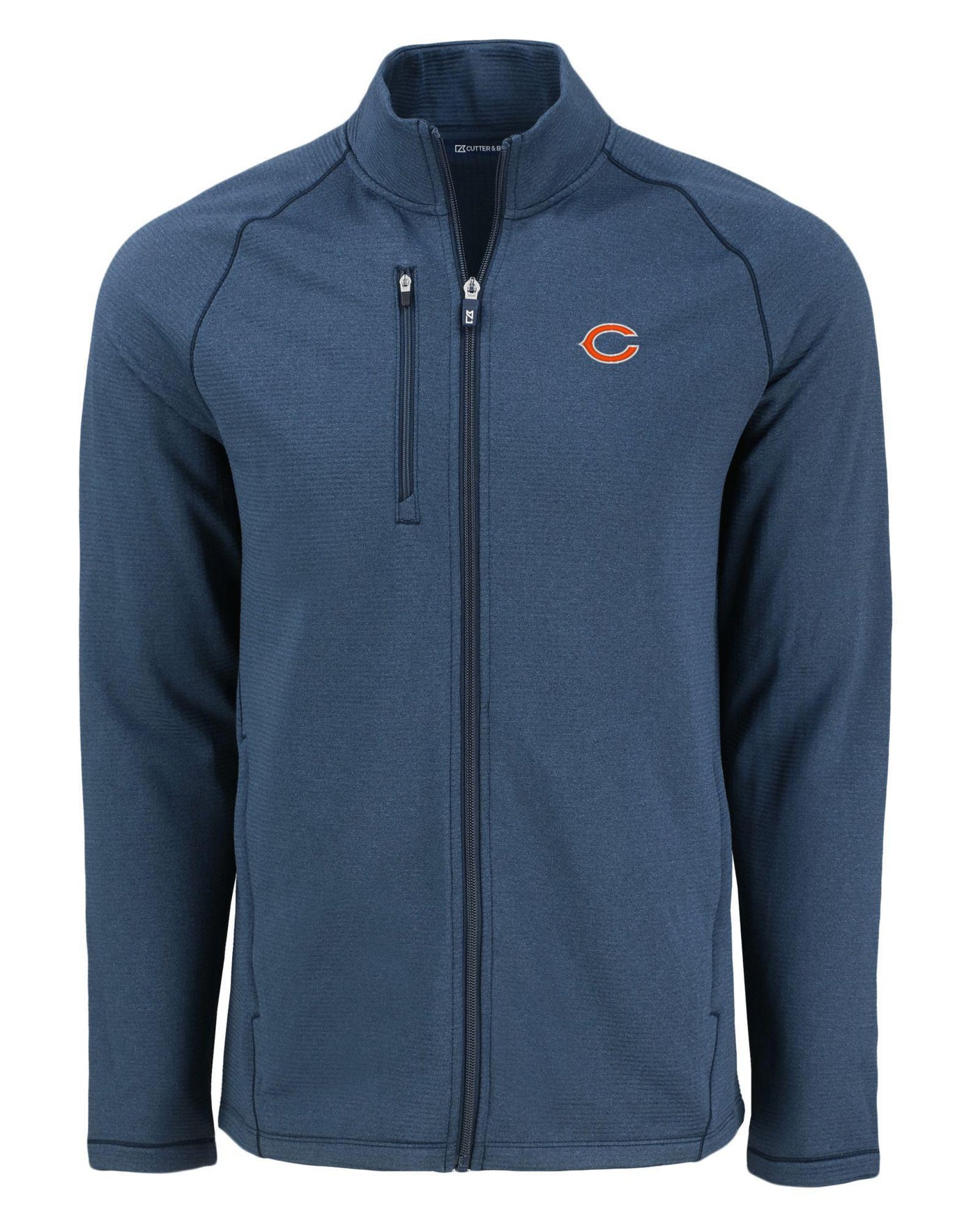 Bears Cutter and Buck Men's Navy Peshastin Eco Fleece Full Zip Jacket