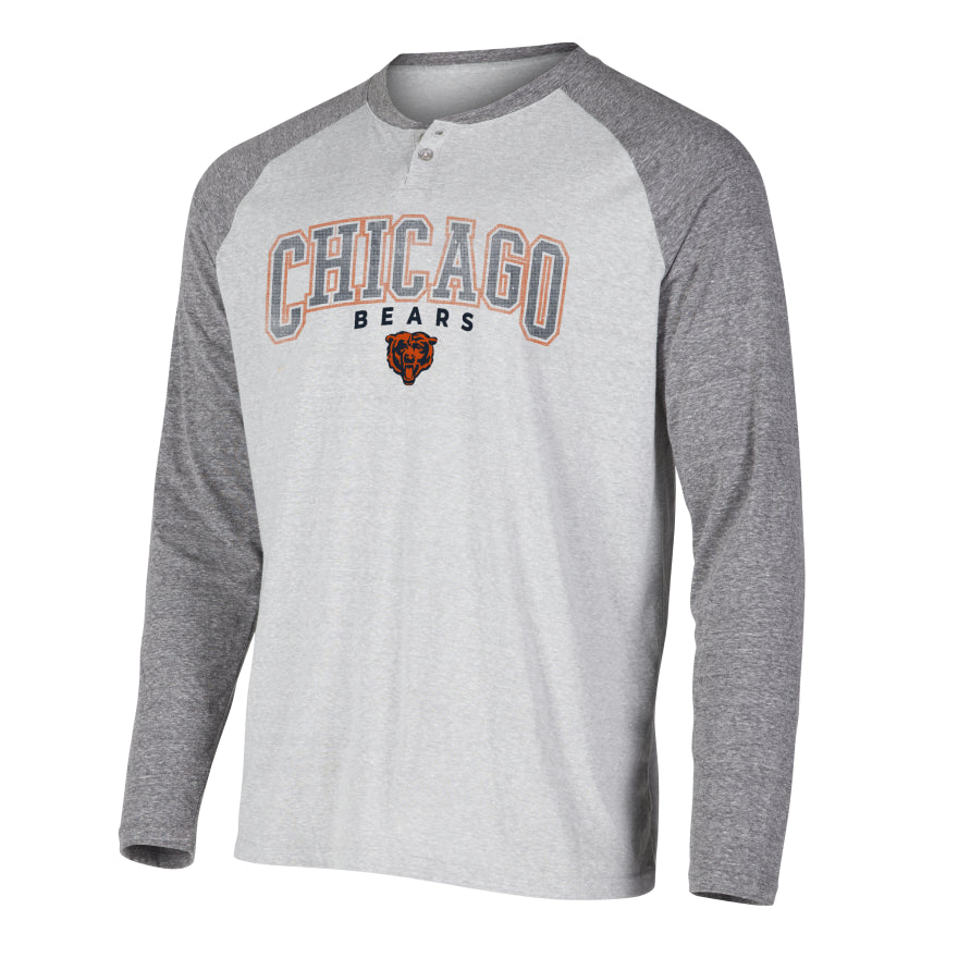 Bears Concepts Sport Ledger Raglan Long Sleeve Henley T-Shirt