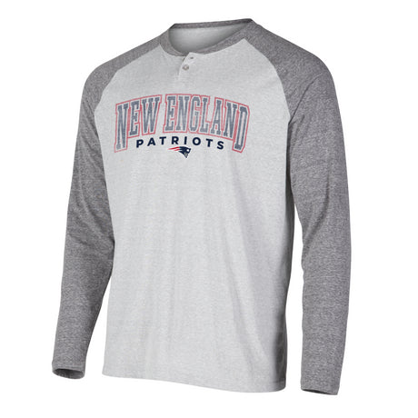 Patriots Concepts Sport Ledger Raglan Long Sleeve Henley T-Shirt