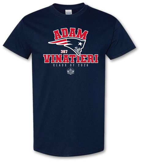 Adam Vinatieri Patriots Class of 2026 Enshrinee T-Shirt