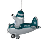 Eagles Santa Airplane Ornament Pro Football Hall of Fame