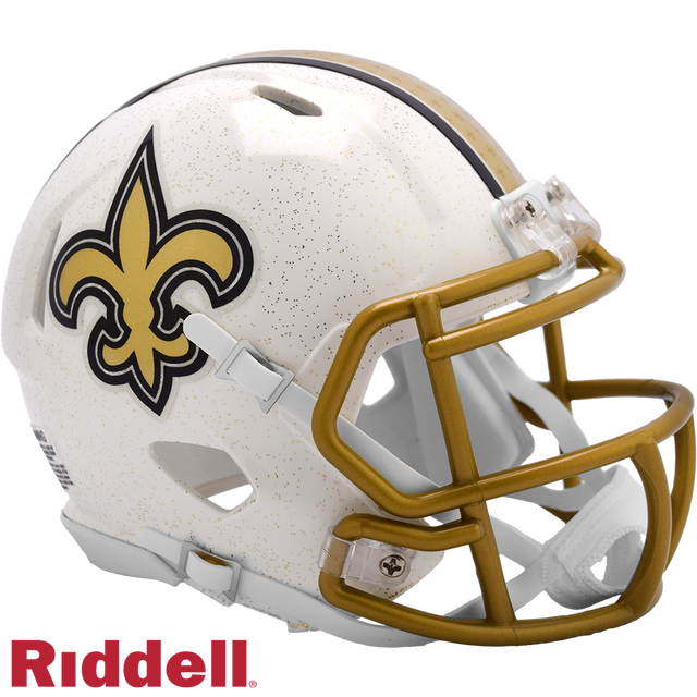 Saints 2025 NFL On-Field Alternate Speed Mini Helmet
