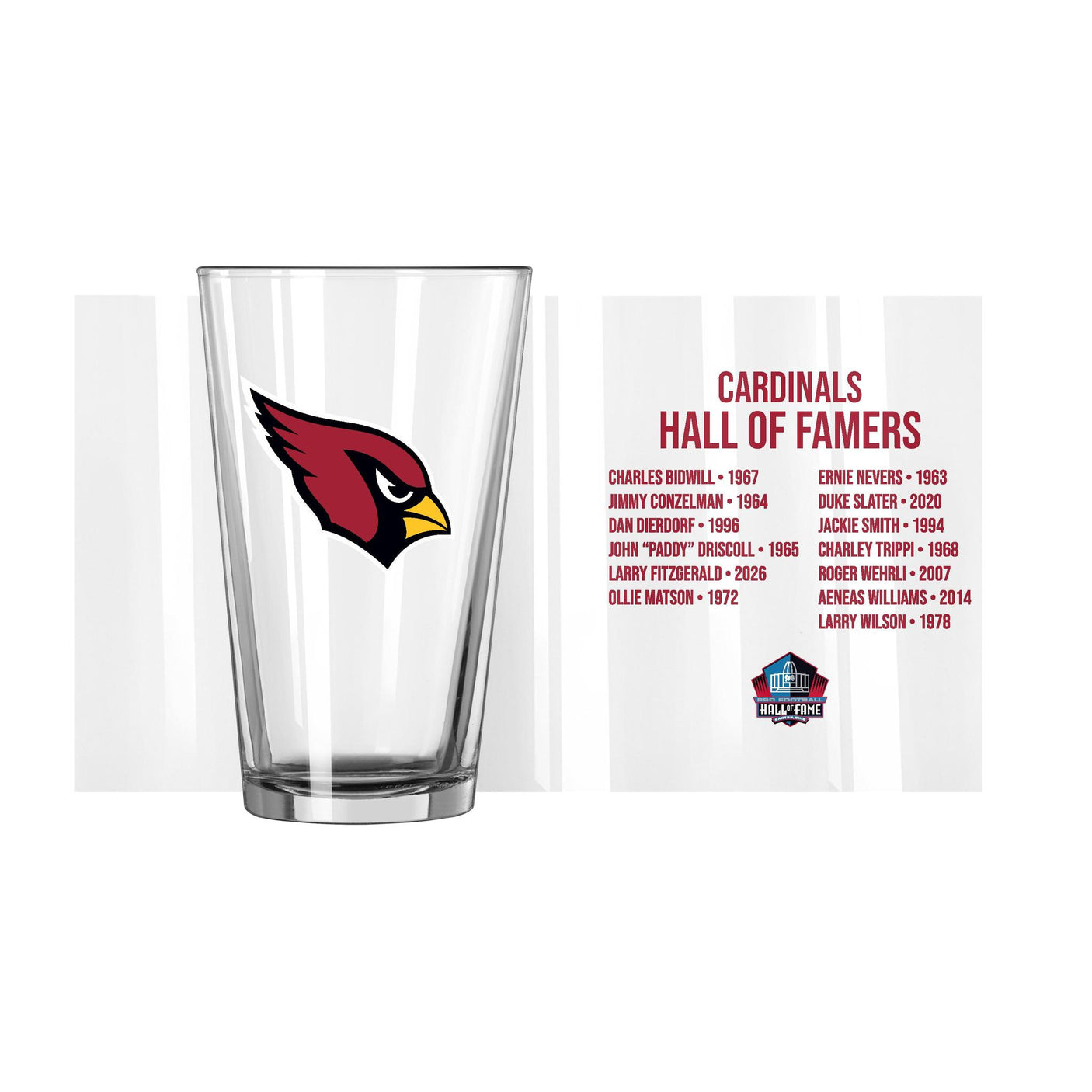 Cardinals 2026 Hall of Famer Pint Glass