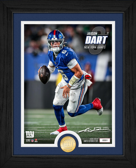 Giants Jaxson Dart Rookie Bronze Coin Photo Mint