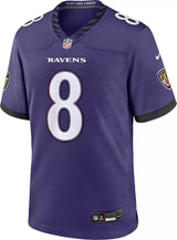Ravens Lamar Jackson 2026 Nike Men's Purple Game Jersey