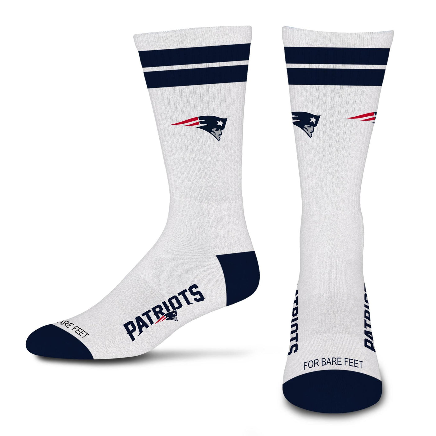 Patriots 2026 White Stripe Sock
