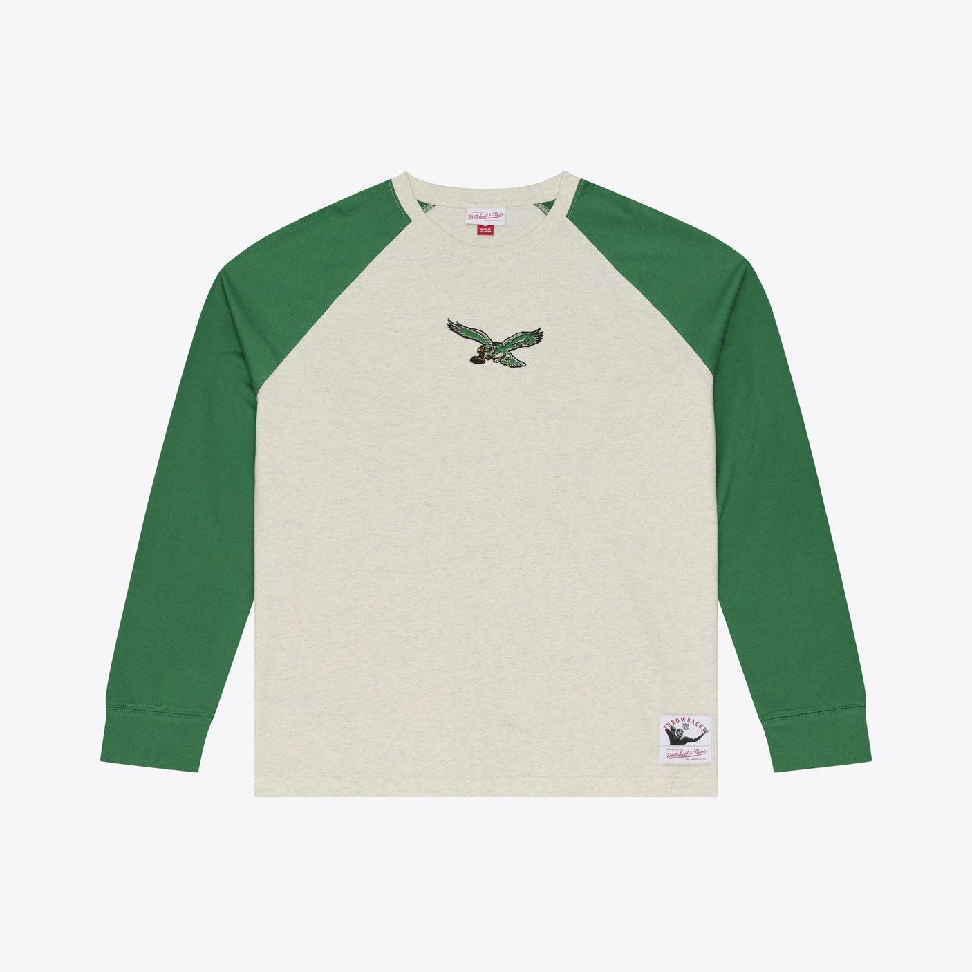 Eagles 2026 Mitchell & Ness Retro Roots Premium Long Sleeve T-Shirt