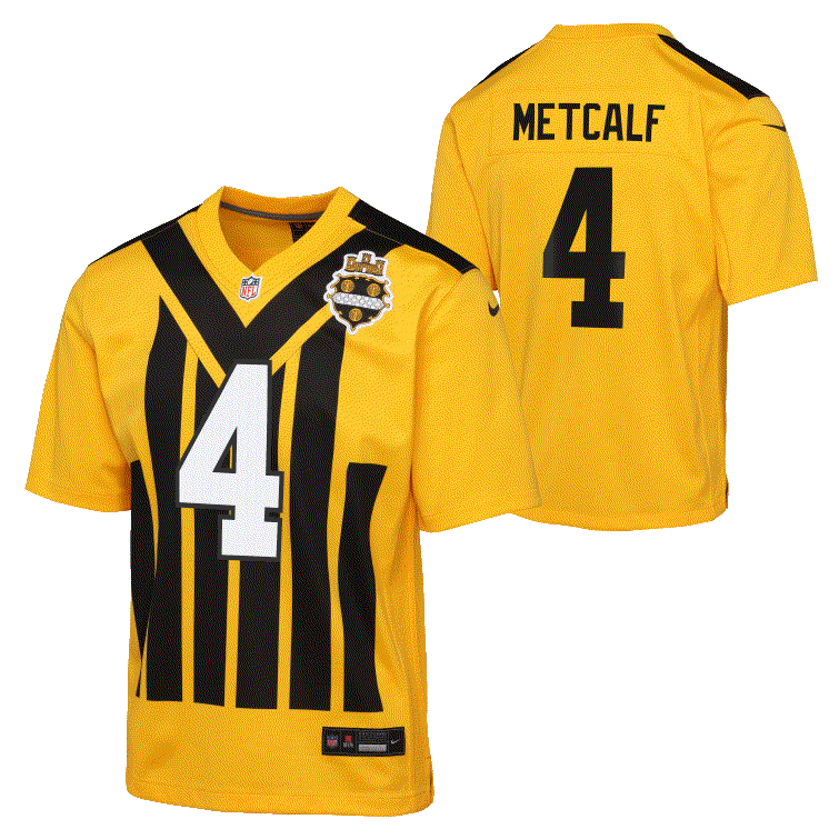 Steelers DK Metcalf Youth Nike '33 Throwback Game Jersey