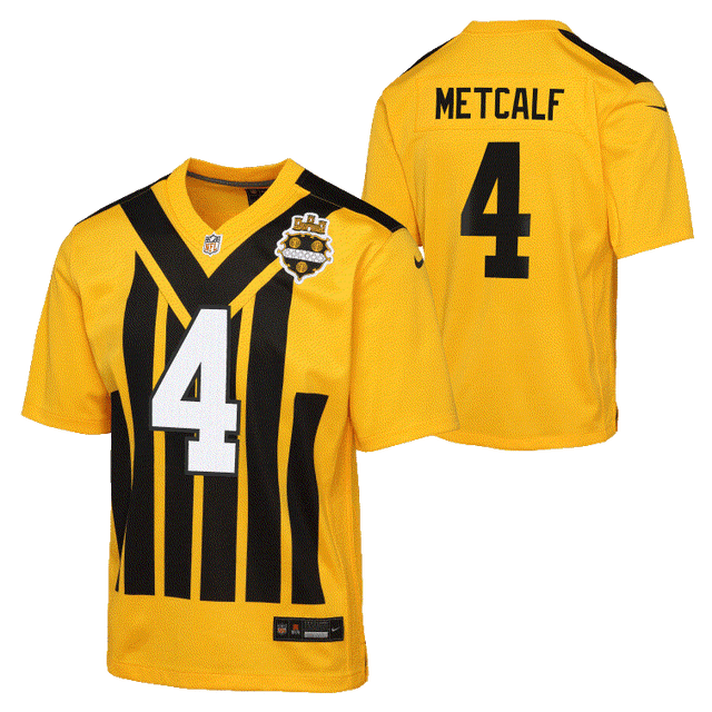 Steelers DK Metcalf Youth Nike '33 Throwback Game Jersey