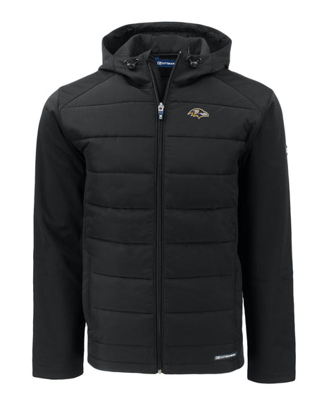 Ravens Cutter and Buck Men's Evoke Eco Hybrid Hooded Jacket
