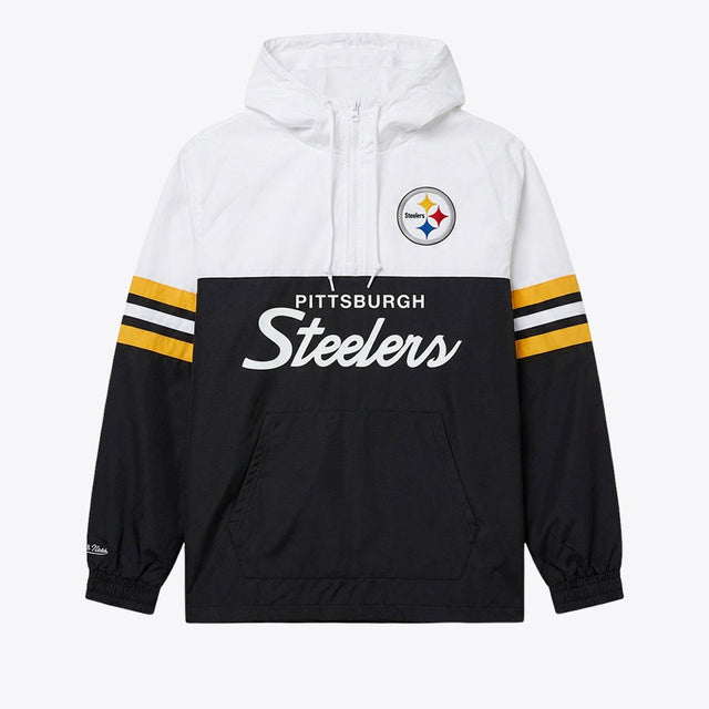 Steelers 2026 Mitchell & Ness Men's Head Coach Lightweight Anorak Windbreaker Pro Football Hall of Fame