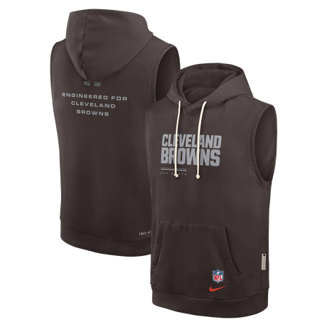 Browns 2026 Nike Men's Dri-Fit Sleeveless Fleece Hoodie