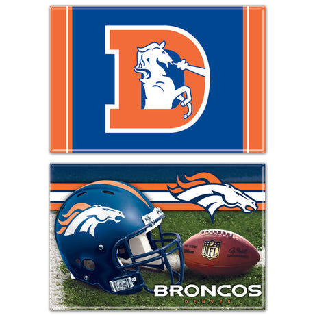 Broncos 2-Pack Rectangle Magnets
