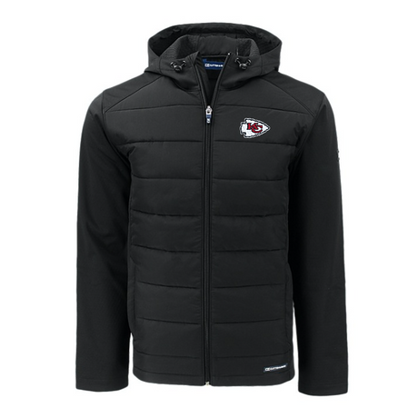 Chiefs Cutter and Buck Men's Evoke Eco Hybrid Hooded Jacket