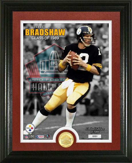 Terry Bradshaw 1989 Hall of Fame Bronze Coin Photo Mint