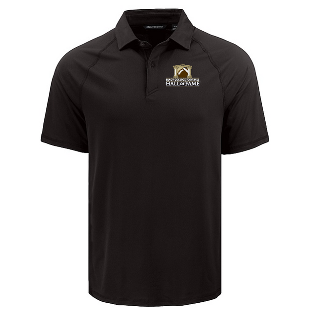 Black College Football Hall of Fame Cutter & Buck Men's Prospect Recycled Featherlight Stretch Polo