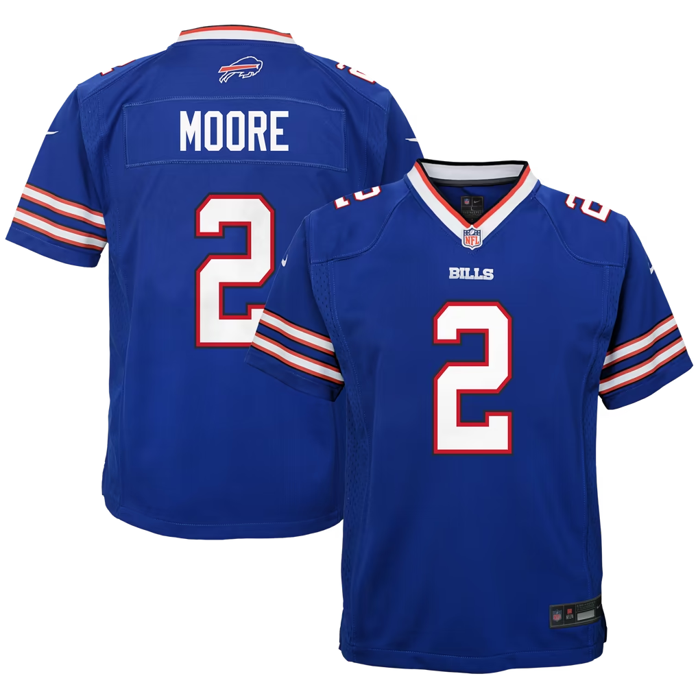 Bills DJ Moore Youth Nike Game Jersey Pro Football Hall of Fame