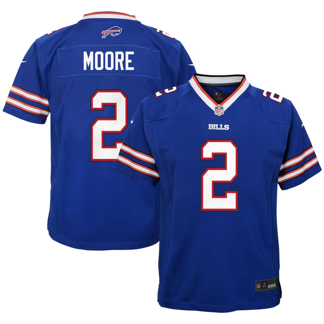 Bills DJ Moore Youth Nike Game Jersey Pro Football Hall of Fame