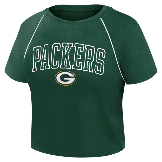 Packers 2026 Fanatics Women's Cropped Short Sleeve Fashion Top Pro Football Hall of Fame
