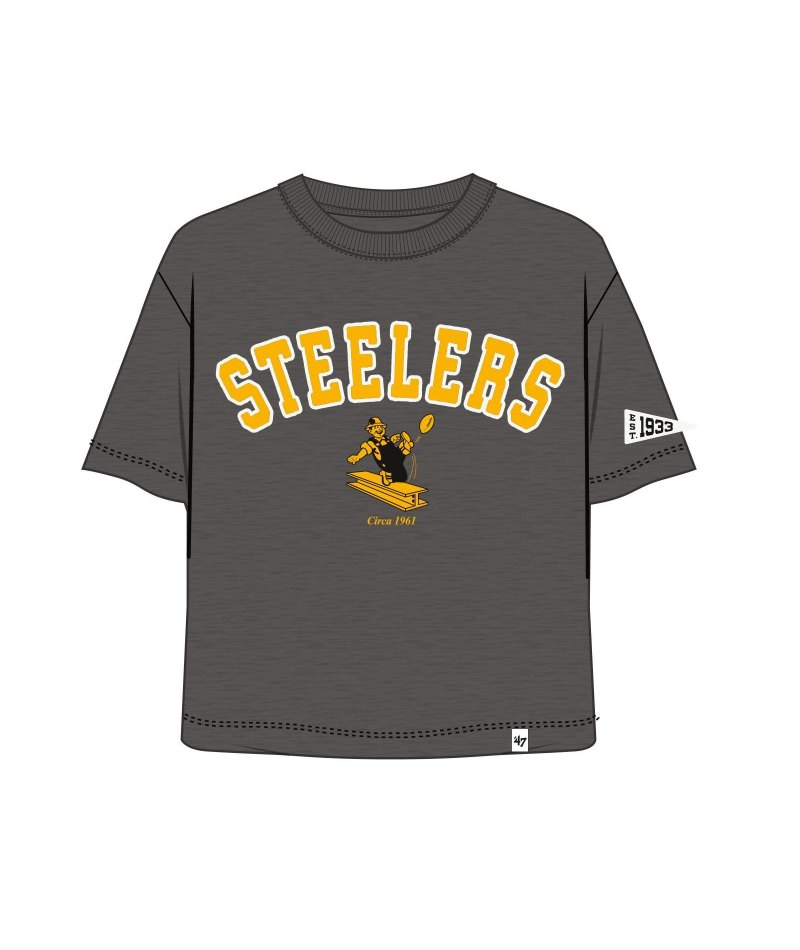 Steelers 2026 '47 Brand Women's Historic Heavy Slub T-Shirt