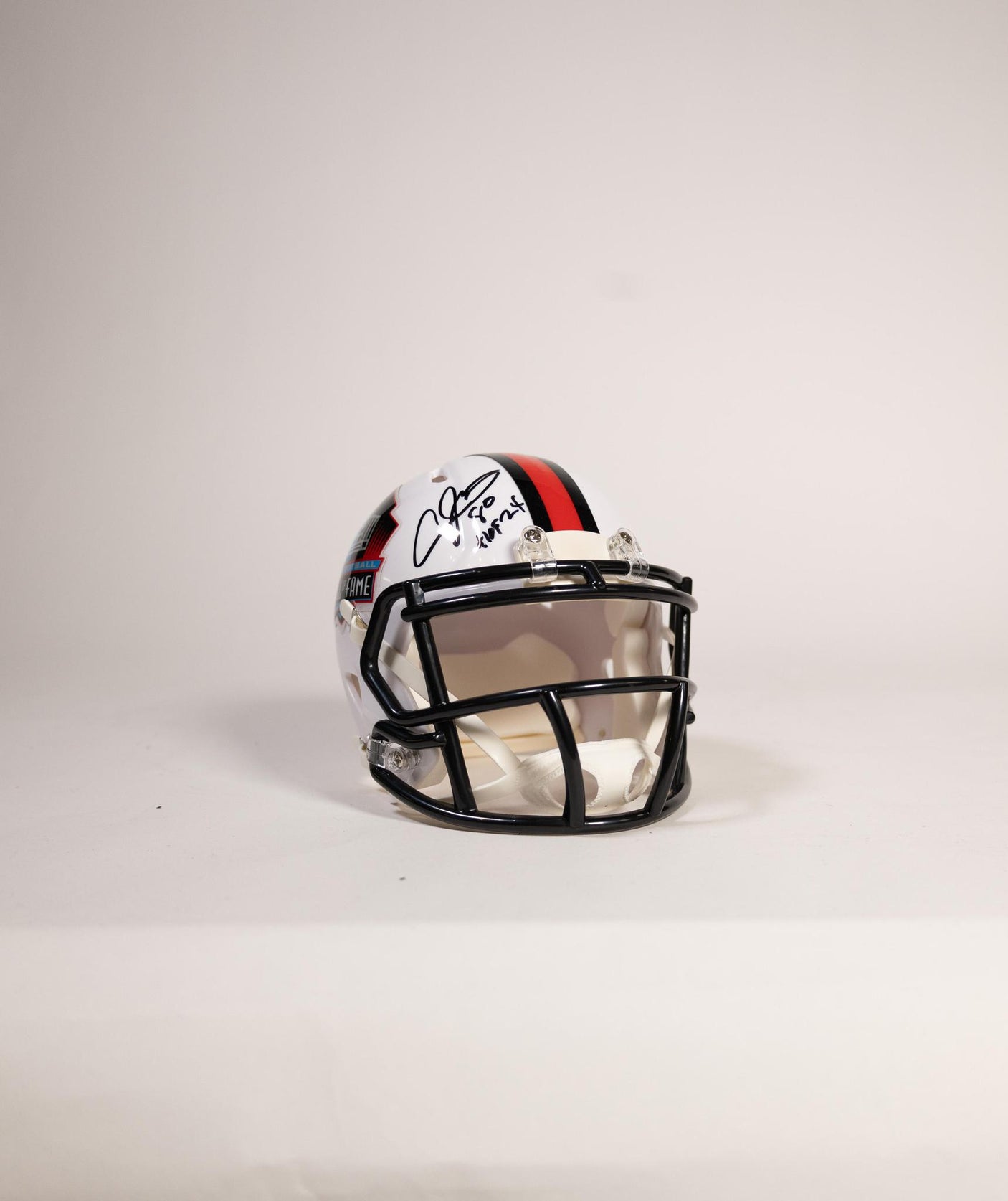 Andre Johnson Autographed Hall of Fame White Mini Helmet