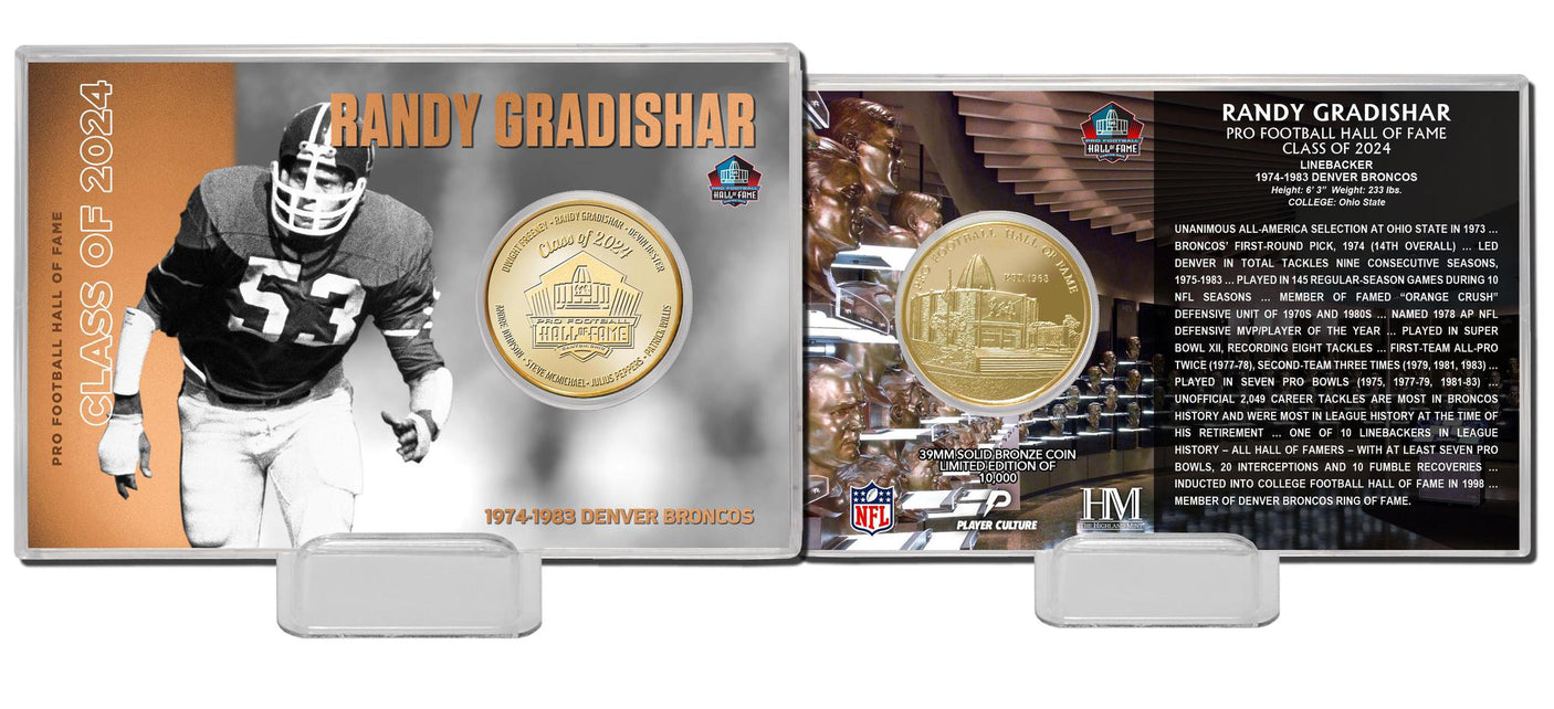 Randy Gradishar Class of 2024 Bronze Coin Card