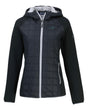 Panthers Cutter and Buck Women's Black Rainier PrimaLoft Eco Hybrid Jacket