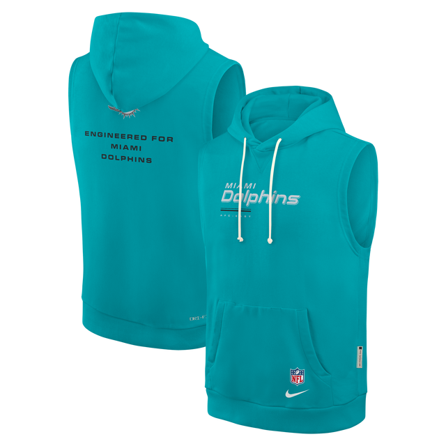 Dolphins 2026 Nike Men's Dri-Fit Sleeveless Fleece Hoodie
