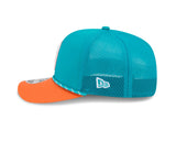 Dolphins 2026 New Era Men's 9SEVENTY Stretch Snap Two-Tone Hat Pro Football Hall of Fame