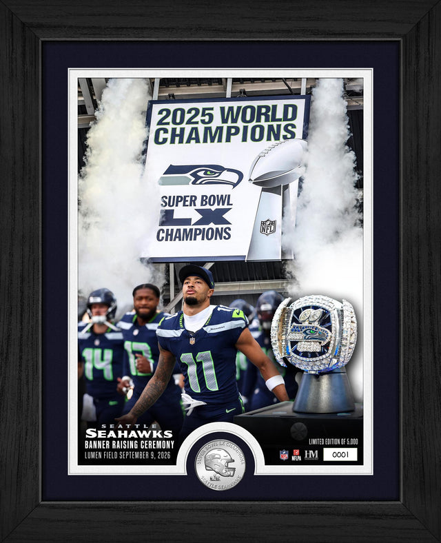 Seahawks Super Bowl LX (60) Banner Raising Silver Coin Photo Mint Pro Football Hall of Fame