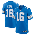 Lions Jared Goff Men's Blue Nike Game Jersey