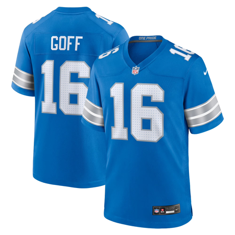 Lions Jared Goff Men's Blue Nike Game Jersey