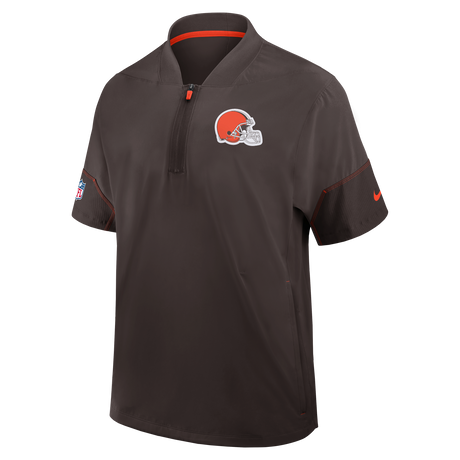 Browns 2026 Nike Men's Lightweight Coaches Short Sleeve Jacket