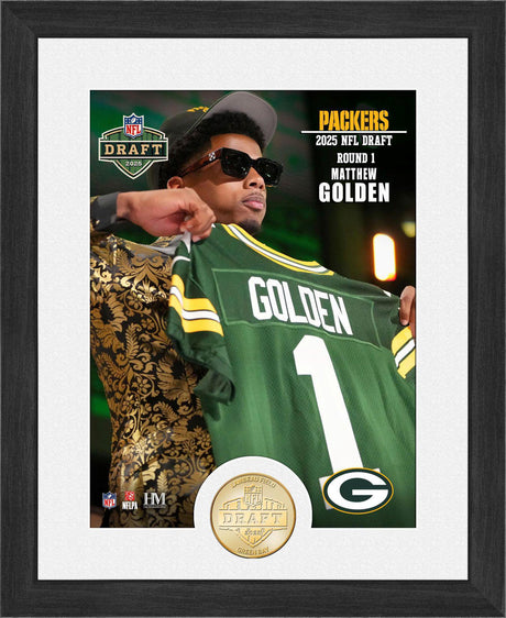 Packers Matthew Golden 2025 NFL Draft Bronze Coin Photo Mint